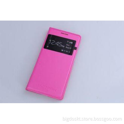Rose Color Samsung leather case for Sumsung Mega